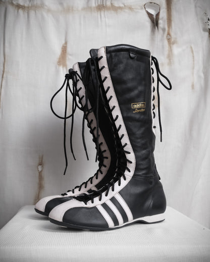 ADIDAS Santos Vintage Leather Knee-High Boxing Boots – 2004, EU 38