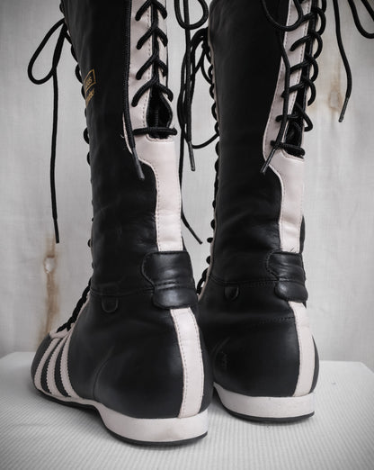 ADIDAS Santos Vintage Leather Knee-High Boxing Boots – 2004, EU 38