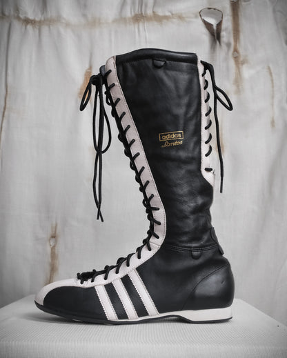 ADIDAS Santos Vintage Leather Knee-High Boxing Boots – 2004, EU 38