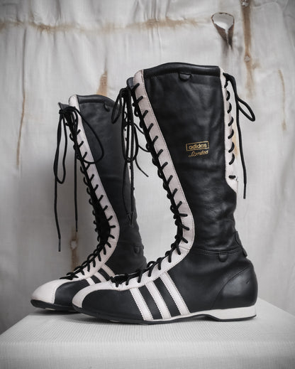 ADIDAS Santos Vintage Leather Knee-High Boxing Boots – 2004, EU 38