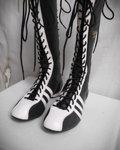 ADIDAS Santos Vintage Leather Knee-High Boxing Boots – 2004, EU 38