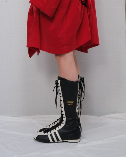 ADIDAS Santos Vintage Leather Knee-High Boxing Boots – 2004, EU 38