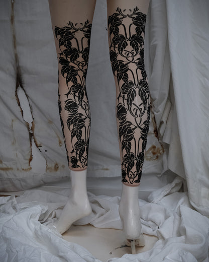ANN DEMEULEMEESTER Tattoo Print Leggings, Spring 2014 Runway