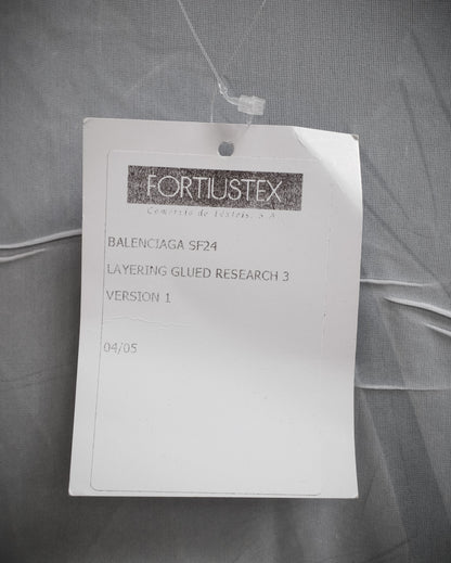 BALENCIAGA Wet-Look Mesh Prototype Dress, SS 2024