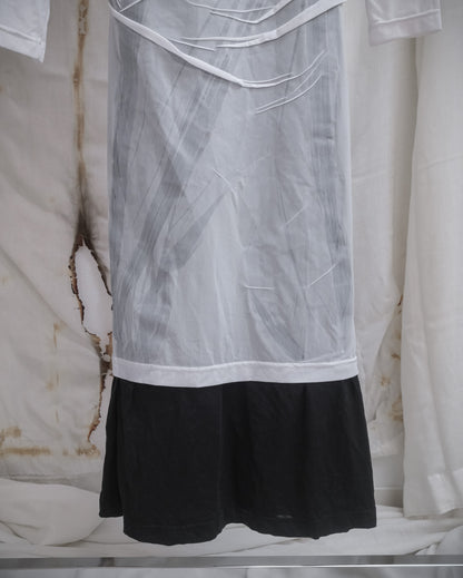 BALENCIAGA Wet-Look Mesh Prototype Dress, SS 2024
