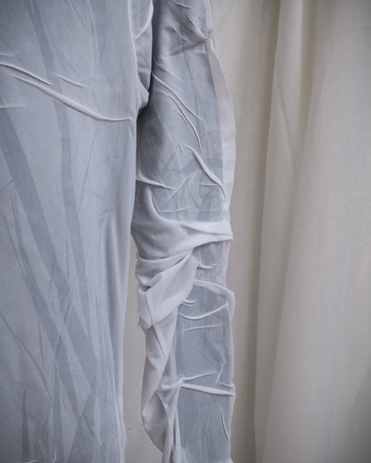 BALENCIAGA Wet-Look Mesh Prototype Dress, SS 2024