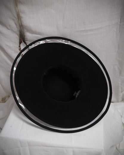 CHANEL Rare Transparent PVC Double Brim Wool Hat