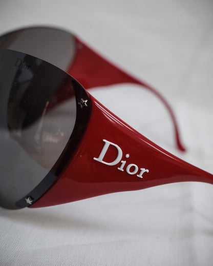 CHRISTIAN DIOR Red Ski 1 Shield Sunglasses – Early 2000s