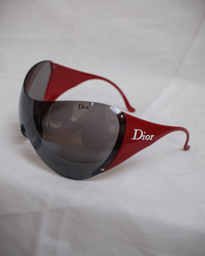 CHRISTIAN DIOR Red Ski 1 Shield Sunglasses – Early 2000s