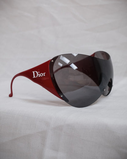 CHRISTIAN DIOR Red Ski 1 Shield Sunglasses – Early 2000s