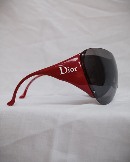 CHRISTIAN DIOR Red Ski 1 Shield Sunglasses – Early 2000s