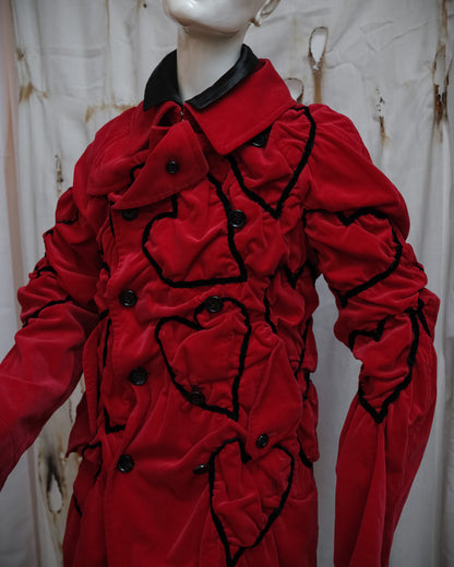 COMME DES GARÇONS Runway FW2008 Red Heart Velvet Coat
