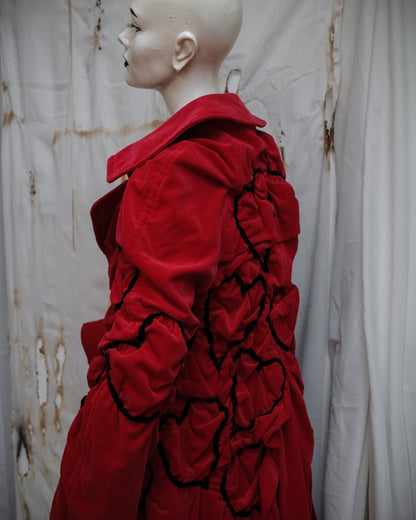 COMME DES GARÇONS Runway FW2008 Red Heart Velvet Coat
