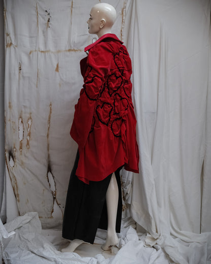 COMME DES GARÇONS Runway FW2008 Red Heart Velvet Coat