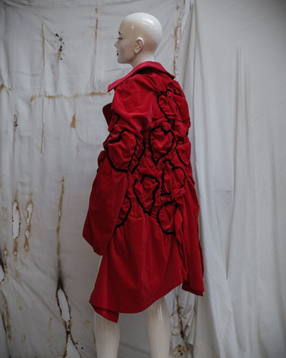 COMME DES GARÇONS Runway FW2008 Red Heart Velvet Coat