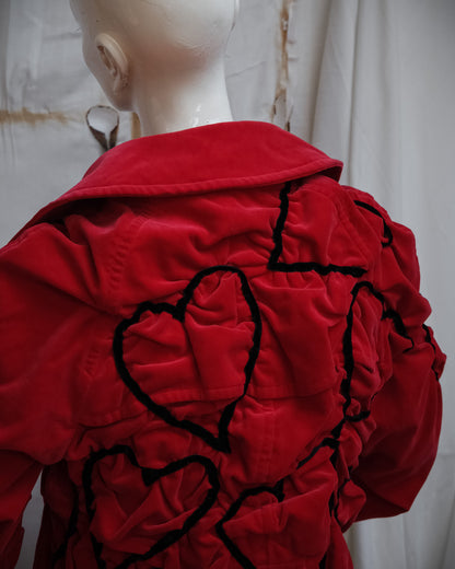 COMME DES GARÇONS Runway FW2008 Red Heart Velvet Coat