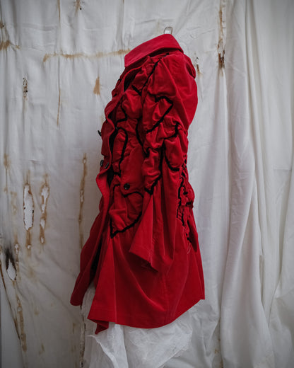 COMME DES GARÇONS Runway FW2008 Red Heart Velvet Coat