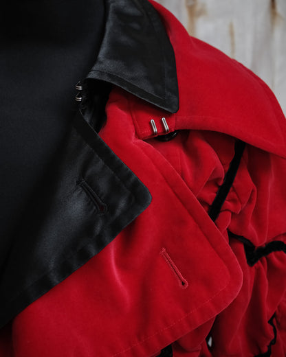COMME DES GARÇONS Runway FW2008 Red Heart Velvet Coat