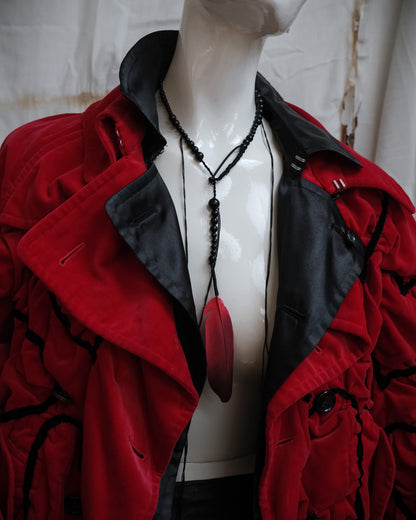 COMME DES GARÇONS Runway FW2008 Red Heart Velvet Coat