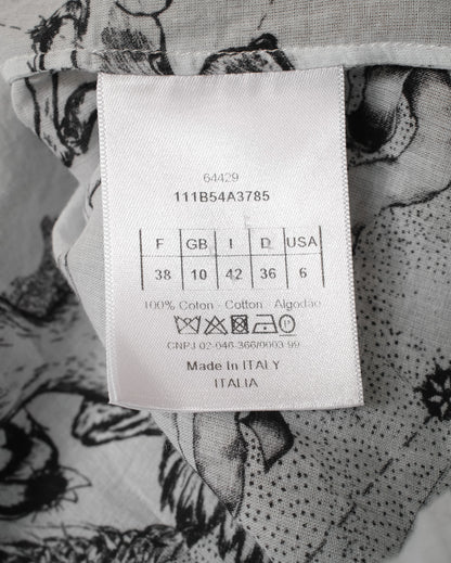CHRISTIAN DIOR Dioriviera Zodiac Long Blouse in Cotton Muslin
