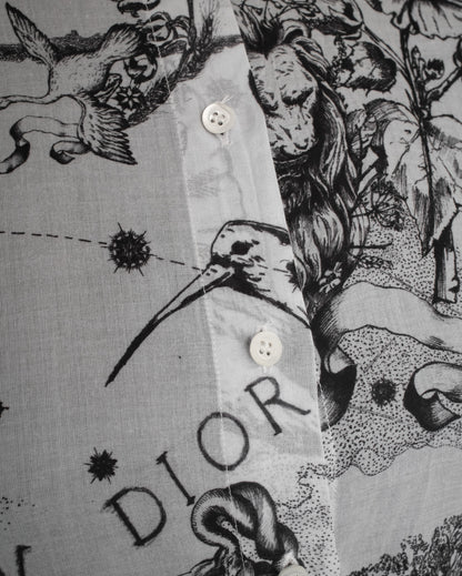 CHRISTIAN DIOR Dioriviera Zodiac Long Blouse in Cotton Muslin