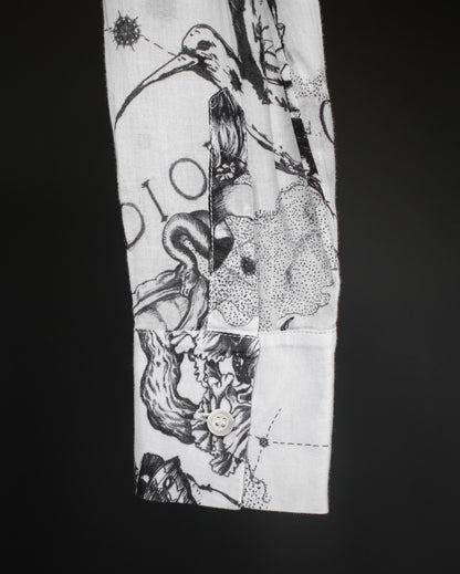 CHRISTIAN DIOR Dioriviera Zodiac Long Blouse in Cotton Muslin