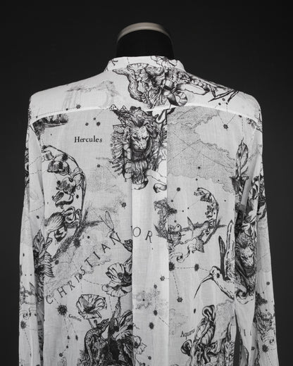 CHRISTIAN DIOR Dioriviera Zodiac Long Blouse in Cotton Muslin
