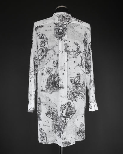 CHRISTIAN DIOR Dioriviera Zodiac Long Blouse in Cotton Muslin