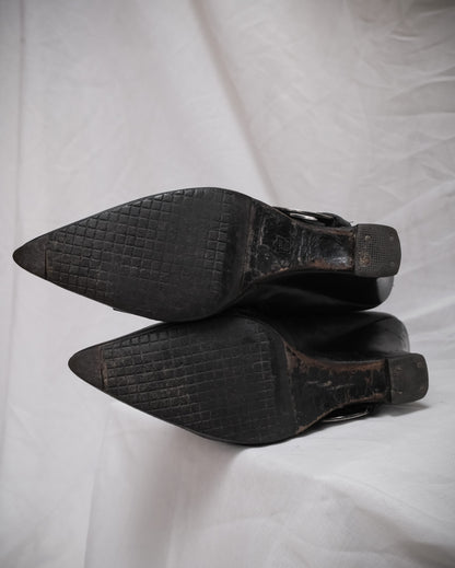 DIRK BIKKEMBERGS Vintage Black Leather Bondage Boots, 2003 – EU 38
