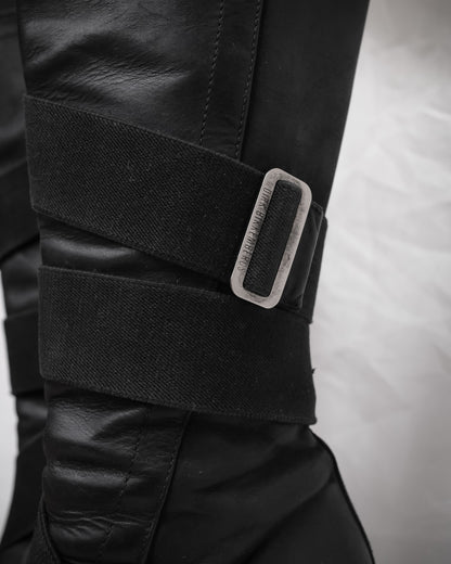 DIRK BIKKEMBERGS Vintage Black Leather Bondage Boots, 2003 – EU 38