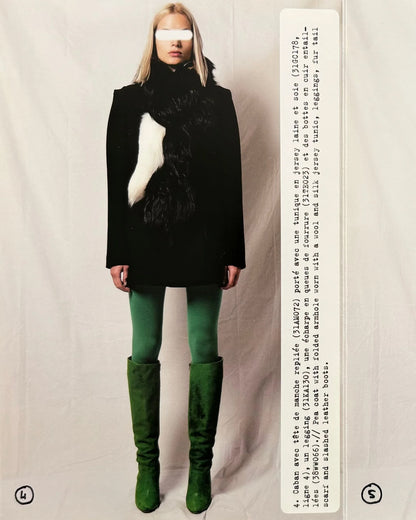 MAISON MARTIN MARGIELA Black Textured Leather Knee-High Boots – FW 2008, EU 40