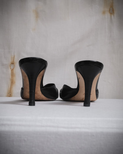 GUCCI Tom Ford Era Horsebit Leather Mules Heels, EU 37.5