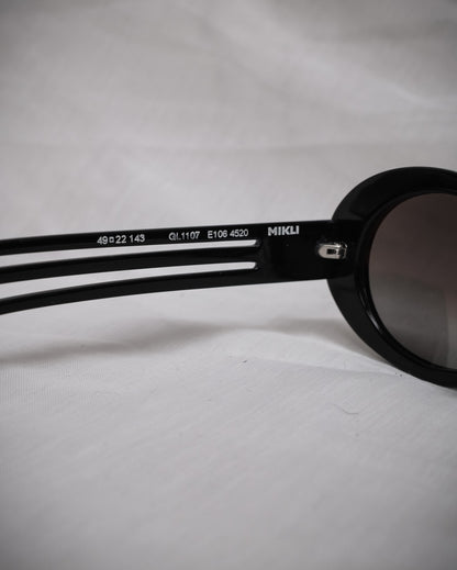 JEAN PAUL GAULTIER x ALAIN MIKLI Rare Black 3-Arm Sunglasses, 2011