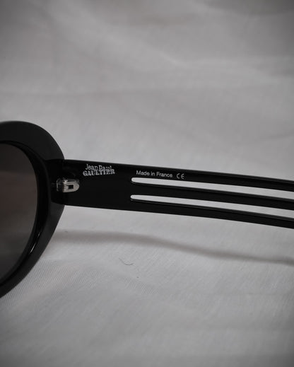 JEAN PAUL GAULTIER x ALAIN MIKLI Rare Black 3-Arm Sunglasses, 2011