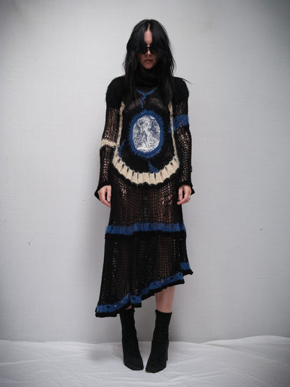 JEAN PAUL GAULTIER “La Tempête” Mohair Spiderweb Runway Dress FW 2007