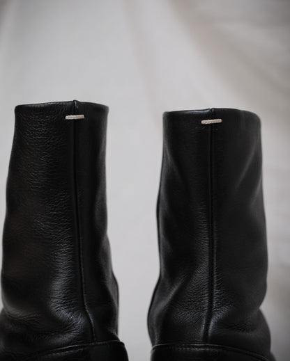 MAISON MARGIELA Tabi Platform Boots Black Leather, EU 36