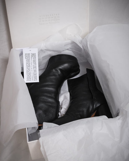 MAISON MARGIELA Tabi Platform Boots Black Leather, EU 36