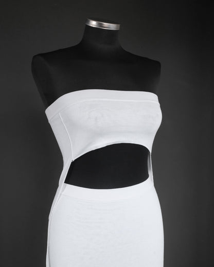 MAISON MARTIN MARGIELA Asymmetric Bandeau Top & Skirt Set, SS 2008 Runway