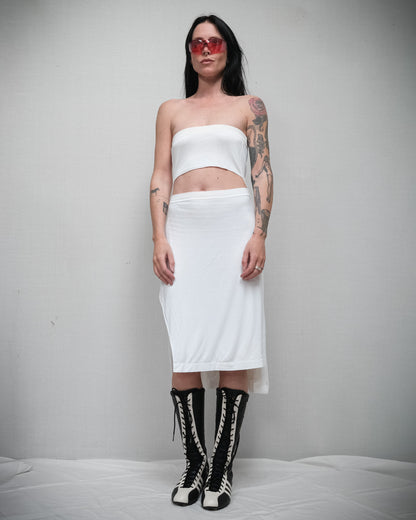 MAISON MARTIN MARGIELA Asymmetric Bandeau Top & Skirt Set, SS 2008 Runway
