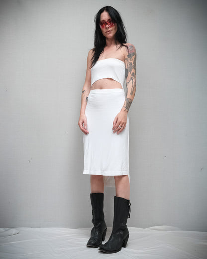 MAISON MARTIN MARGIELA Asymmetric Bandeau Top & Skirt Set, SS 2008 Runway