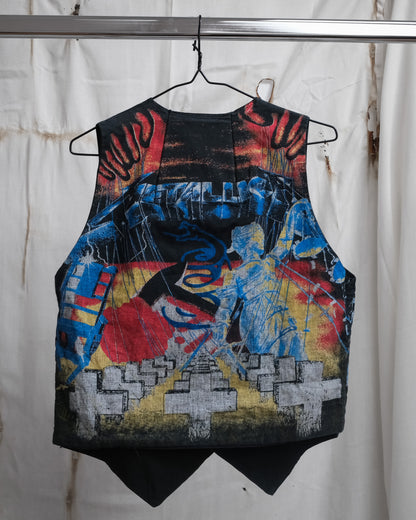 Metallica Master Of Puppets Vintage Band Merch Vest Turbo Gadget, 1990s