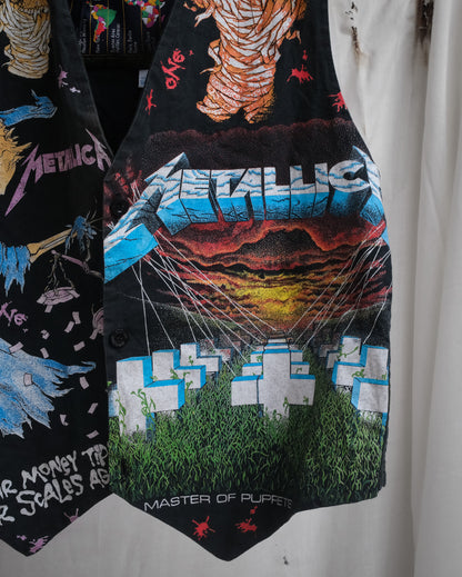 Metallica Master Of Puppets Vintage Band Merch Vest Turbo Gadget, 1990s