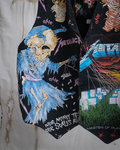 Metallica Master Of Puppets Vintage Band Merch Vest Turbo Gadget, 1990s