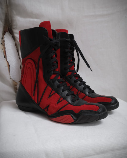 WALTER VAN BEIRENDONCK 1990s W&LT Boxing Boots, EU 38