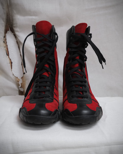 WALTER VAN BEIRENDONCK 1990s W&LT Boxing Boots, EU 38