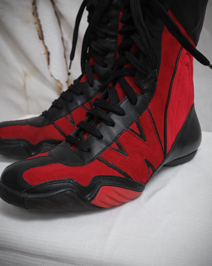 WALTER VAN BEIRENDONCK 1990s W&LT Boxing Boots, EU 38