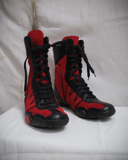 WALTER VAN BEIRENDONCK 1990s W&LT Boxing Boots, EU 38