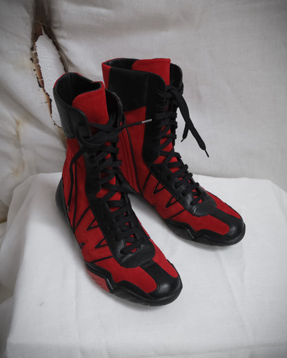 WALTER VAN BEIRENDONCK 1990s W&LT Boxing Boots, EU 38
